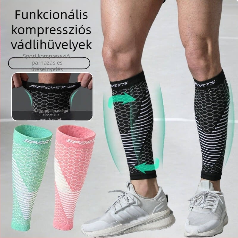 Sport lábszárvédő mandzsetta napvédő funkcióval – futáshoz, kerékpározáshoz, kosárlabdához és tollaslabdához