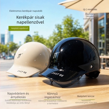 3C-s tanúsítványú napvédő fél sisak elektromos járművekhez, uniszex, duckbill stílus
