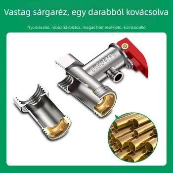 Sárgarézből készült univerzális biztonsági szelekkészlet elektromos vízmelegítőhöz: nyomáscsökkentő, nyomásvédő szelep, ellenőrző szelep és kipufogó szelep