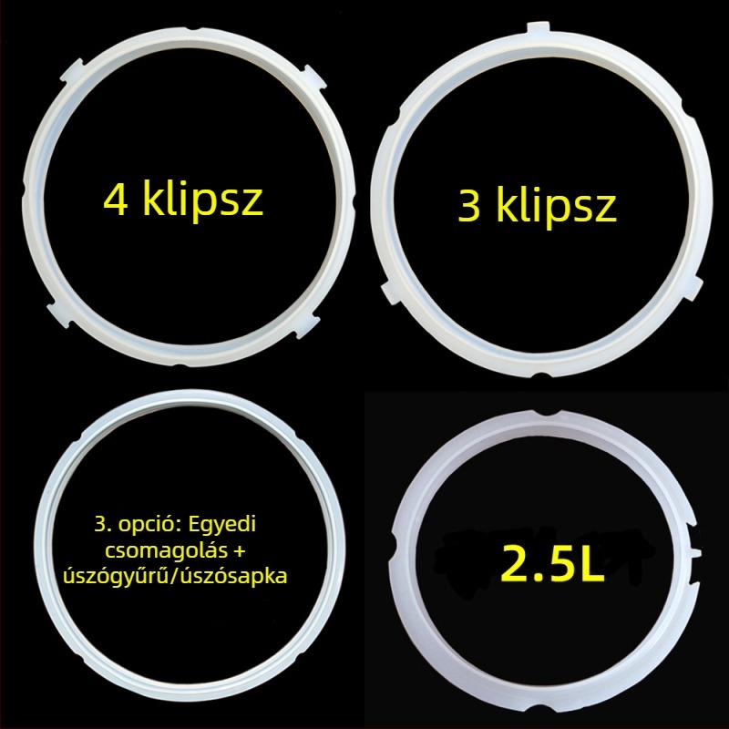 Elektromos nyomású fazék tömítőgyűrű, 4L/5L/6L, szilikon tömítés