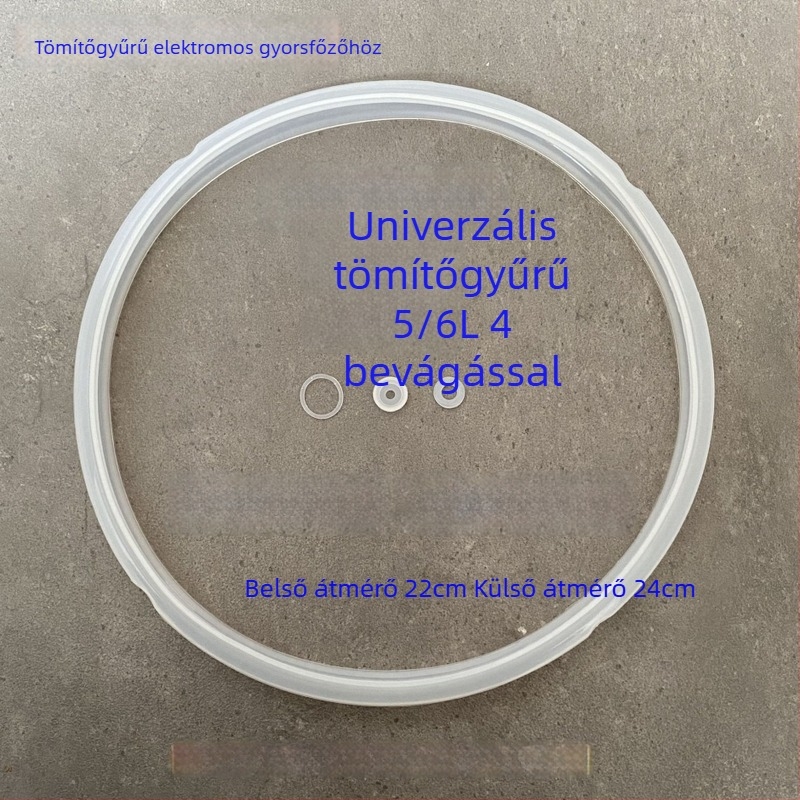 Tömítésgyűrű elektromos nyomásfőző edényhez, 5L/6L, szilikon-gumi, univerzális