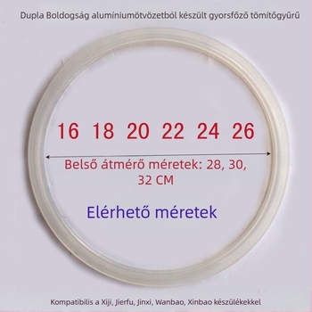 Silikon tömítőgyűrűk nyomásfőzőhöz, kettős piros gyűrűk