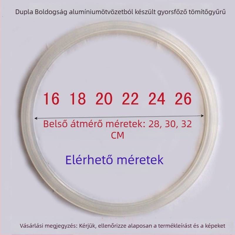 Silikon tömítőgyűrűk nyomásfőzőhöz, kettős piros gyűrűk