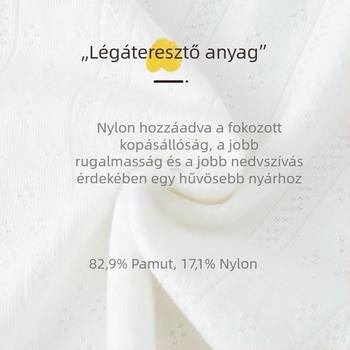 Nyári két részes babaszett: ujjatlan felső és rövidnadrág, pamut, lélegző hálós anyag, 1–3 éveseknek (80–100 cm)
