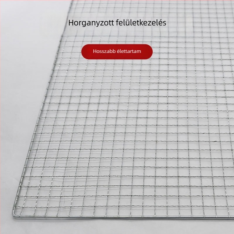 Többfunkciós galvanizált téglalap alakú grillsütő háló kültéri használatra
