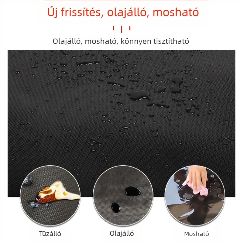 Háromrétegű szilikon BBQ grill matrac, téglalap alakú tűzálló fedélzetre/teraszra