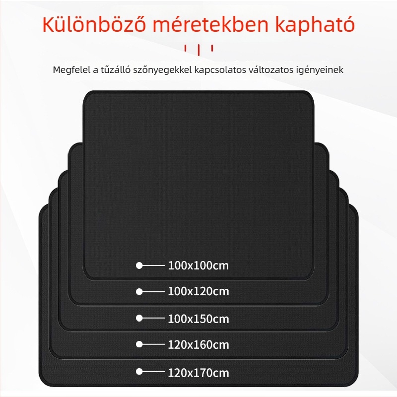 Háromrétegű szilikon BBQ grill matrac, téglalap alakú tűzálló fedélzetre/teraszra