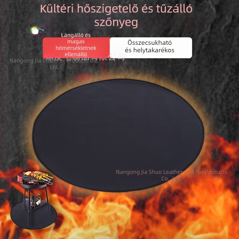 kültéri tűzálló grillszőnyeg – magas hőmérséklet-állóság, védelem a teraszra és a gyepre