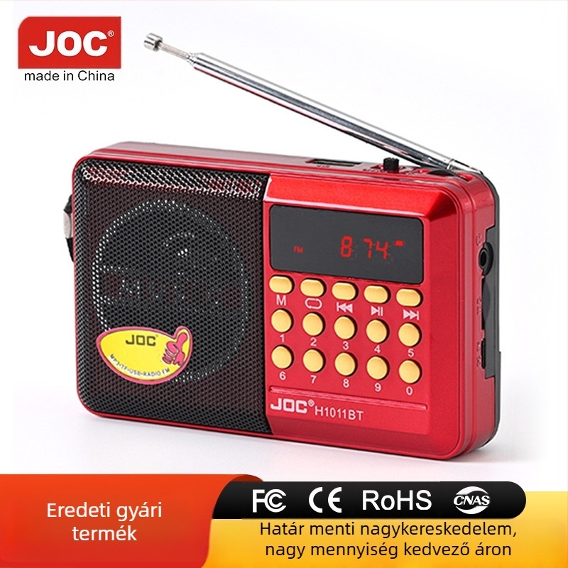 Hordozható FM/AM rádió Bluetooth-szal és kártyahellyel