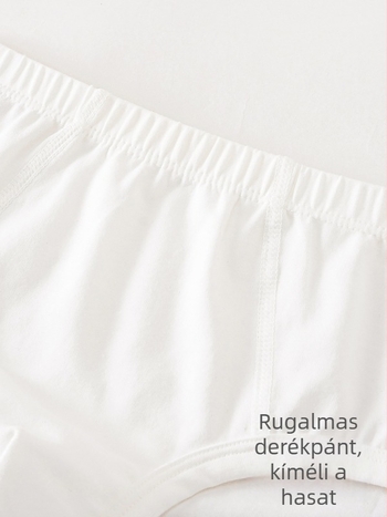Gyerekek fehér pamut boxerek, unisex, osztály A, 3-8 év