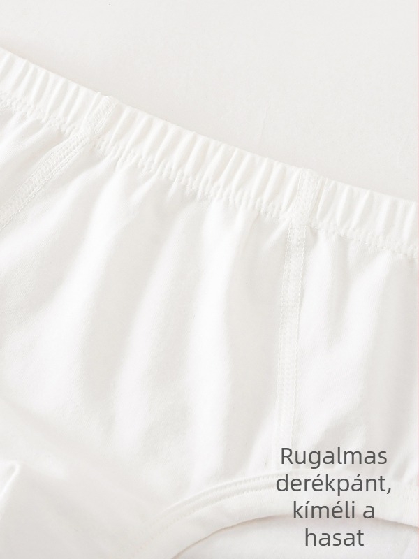 Gyerekek fehér pamut boxerek, unisex, osztály A, 3-8 év
