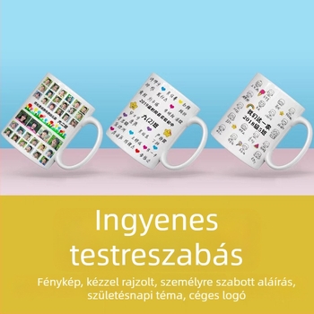 Gyerekeknek szóló ballagási kerámia bögre, gyermek által festett Avatarral — emlékajándék óvodának és általános iskolának