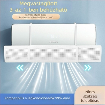 Gree légáram-vezető fedél falra szerelt klímához, univerzális a légáramlás elleni védelemhez, kimeneti függöny, hideg levegő elleni védelem