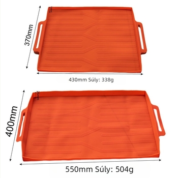 Szilikon grillmat és sütőedény, fekete kővédő lap kült outdoors kempingezéshez, hőálló