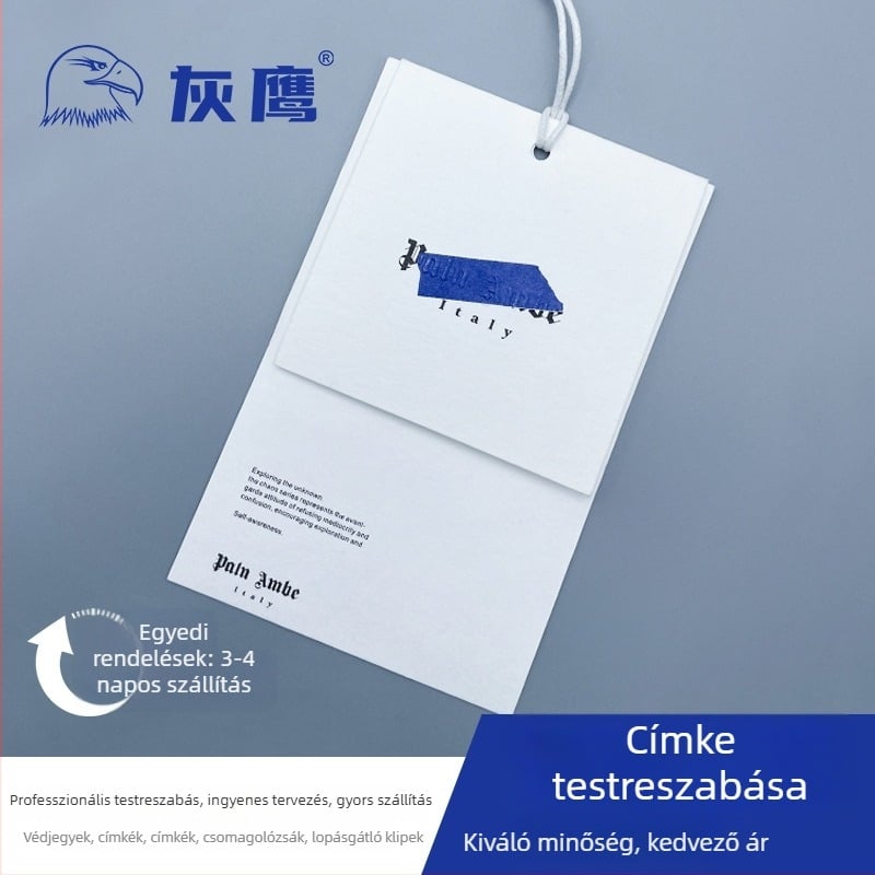 Magas minőségű kemény karton ruhacímkék testreszabható dizájnnal