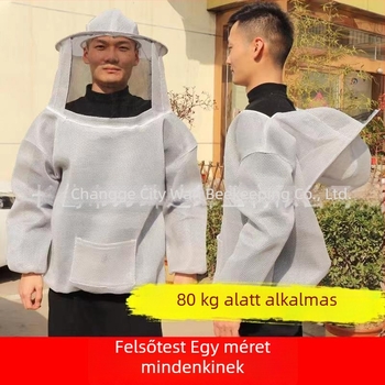 3D légáteresztő féltestes méhészkabát, csípésvédő
