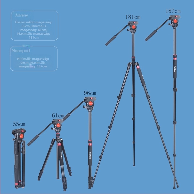 Professzionális összecsukható hidraulikus kamera-gimbal állvány DSLR és MILC kamerákhoz