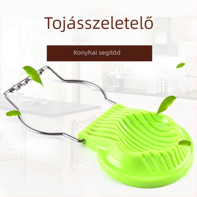 2 az 1-ben tojásvágó, forgatható, többfunkciós szeletelő tojásokhoz és megőrzött tojásokhoz, élelmiszer-minőségű