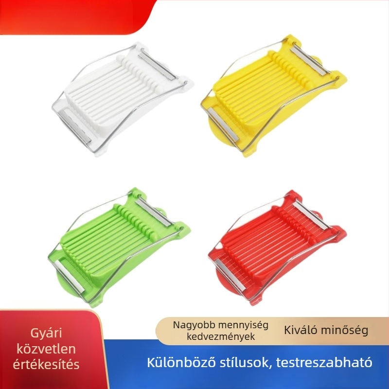 Rozsdamentes acélból készült, többfunkciós konyhai szeletelő sonkához, burgonyához, tojáshoz és zöldségekhez