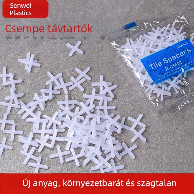 Műanyag csempepozíciós kereszt 1–10 mm-es hézagokhoz