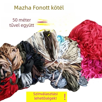 Színt választható nejlon kötél a székek fonásához, gyümölcsfák kötözéséhez és ruhák szárításához