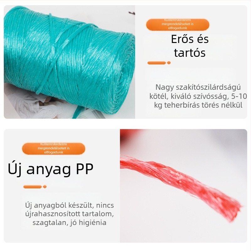 Polipropilén szövött kötél, színes csomagoláshoz