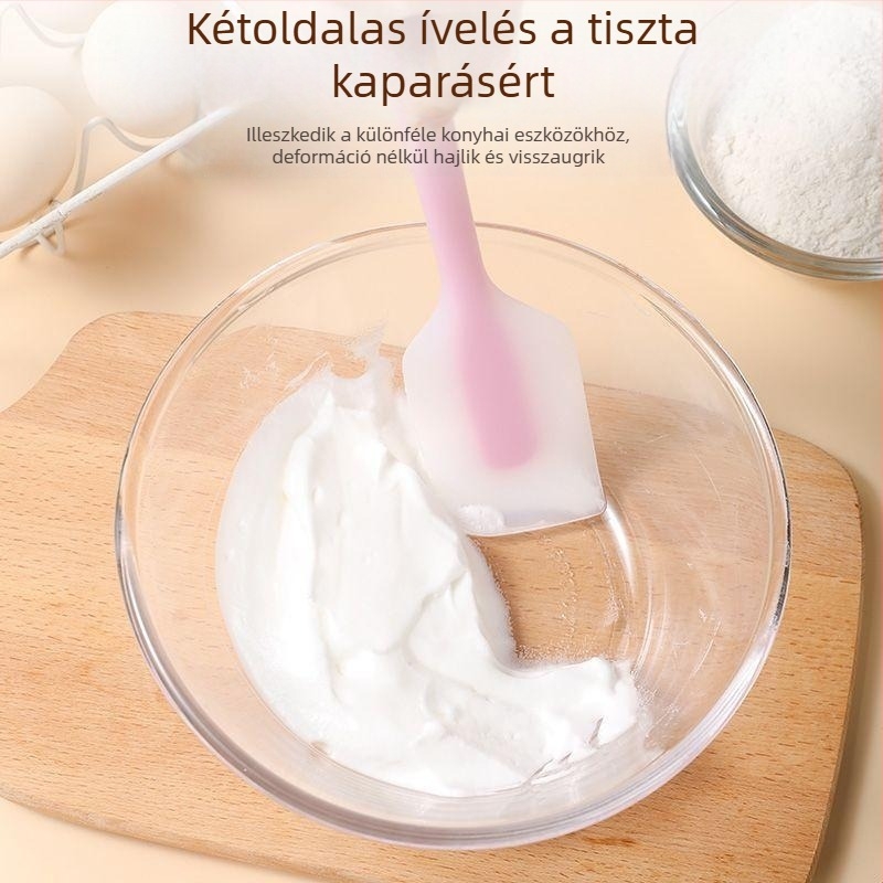 Hőálló integrált szilikon spatula kaparóval a sütéshez