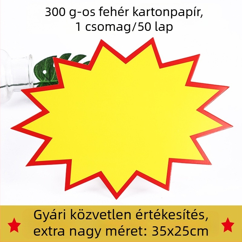 Robbanó matrica és árcédula papír szupermarketekhez