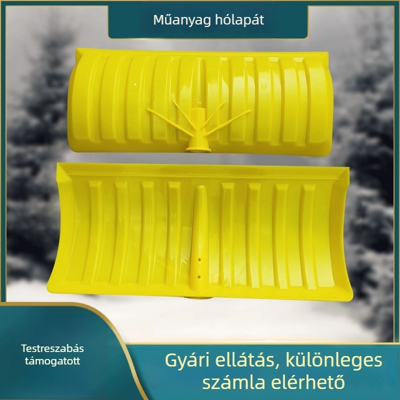Kültéri műanyag hóeltoló lapát, megerősített műanyag felülettel, nagy méretű hóeltávolító eszköz