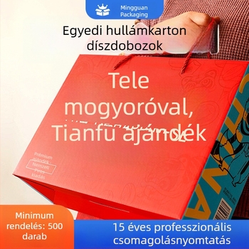 Egyedi ajándékcsomagoló dobozok elektronikus készülékekhez, UV-nyomtatott hullámkarton dobozok, arany fólia, forró ezüst fólia, laminálás és kivágás