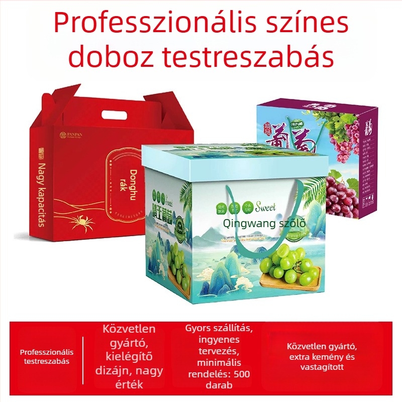 Egyedi ajándékcsomagoló dobozok elektronikus készülékekhez, UV-nyomtatott hullámkarton dobozok, arany fólia, forró ezüst fólia, laminálás és kivágás