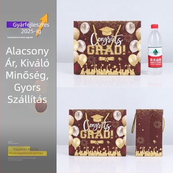 Személyre szabott papírtáska vállalati ajándékokra logóval, promóciós ajándékzacskó és születésnapi csomagolás