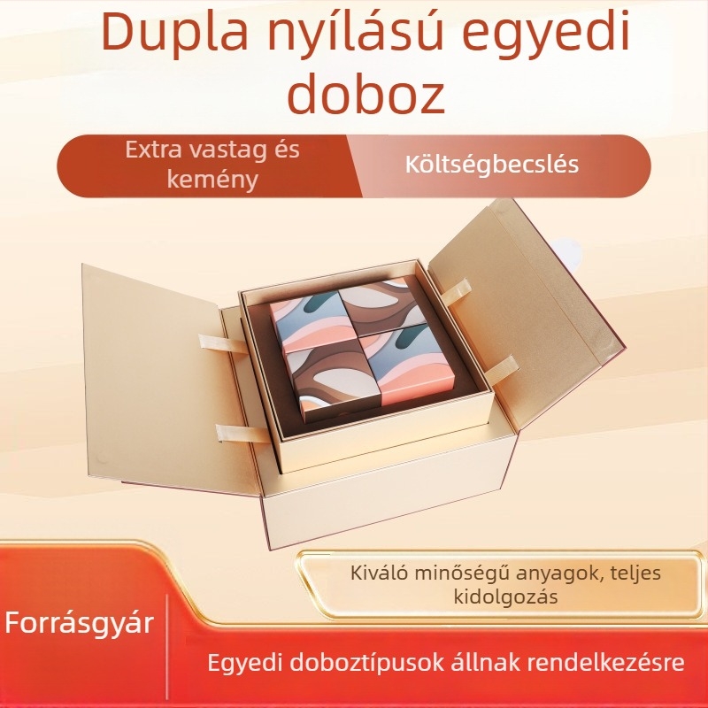 Egyedi ajándékdoboz kettős fedéllel, teás és kozmetikai csomagoláshoz