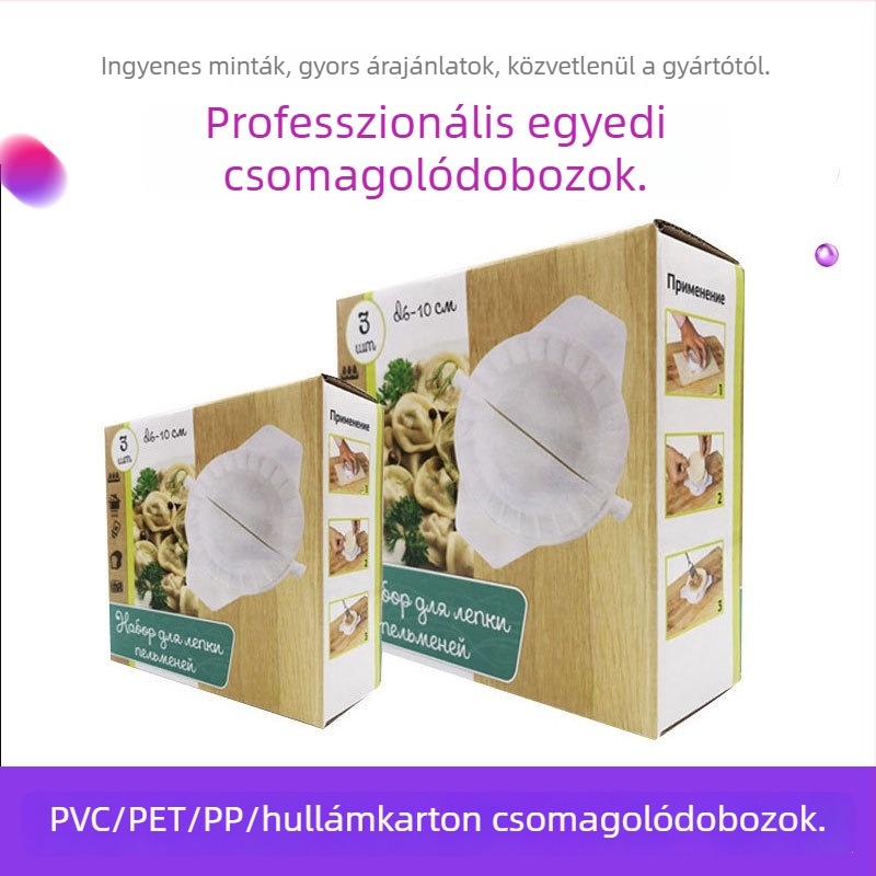 Színes nyomtatású hajtogatott Kraftpapír doboz, háromrétegű hullámkarton ajándékdoboz ablakkal és zárható alappal