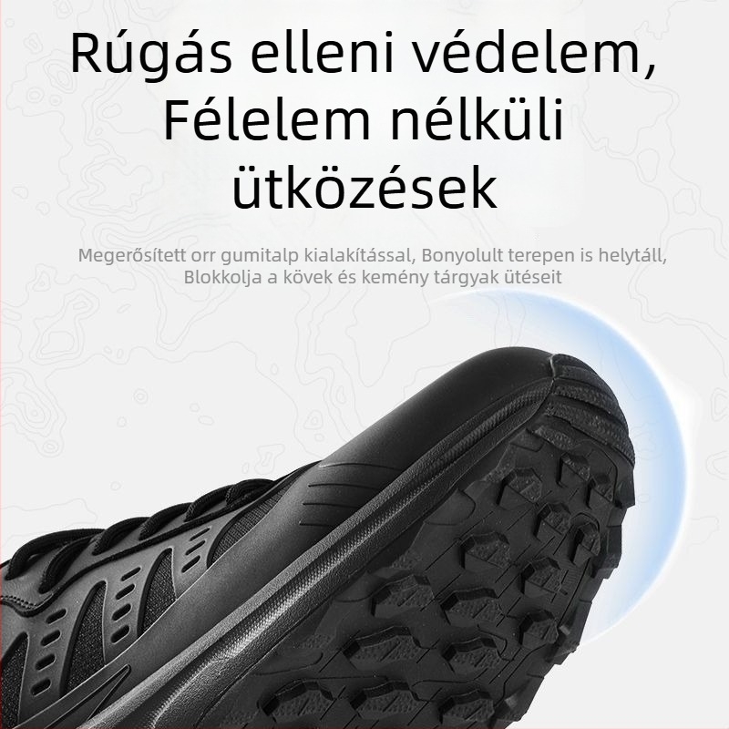 Férfiaknak tervezett katonai stílusú túracipő, kültéri túrákhoz és hegymászáshoz, perforációálló