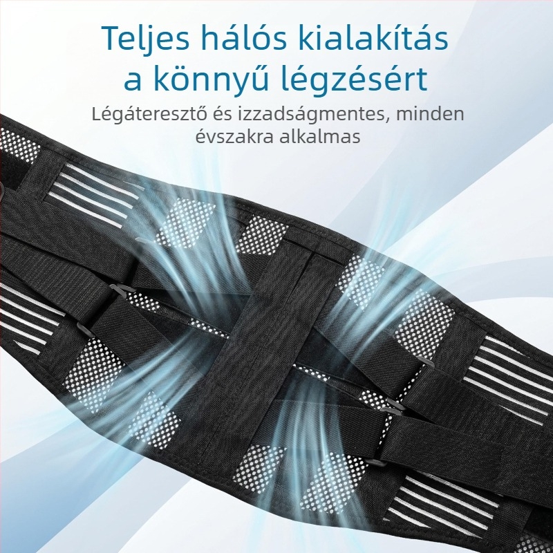 Légáteresztő derékszíj hasi támasztékkal, vékony fitness derékszíj dinamikus támogatással