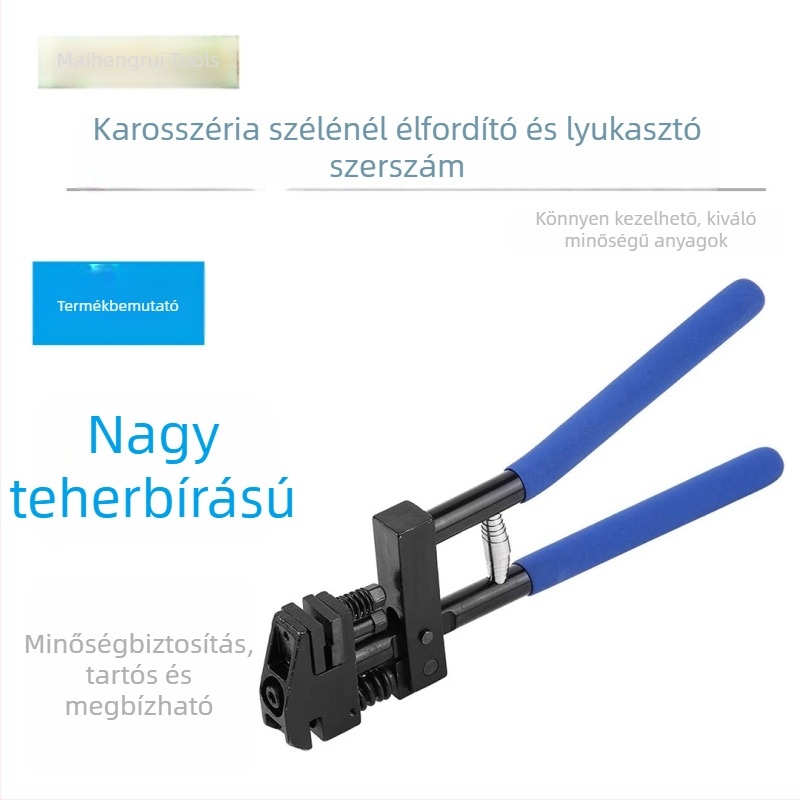 Nagy teherbírású lemezvágó, lyukasztó és hajlító eszköz autójavításhoz