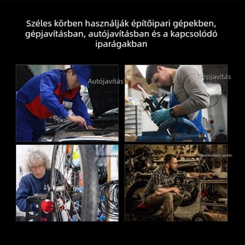 Kromibevonatú, magas széntartalmú acélból készült T-nyelű hatszögkulcsokból álló autójavító szerszámkészlet