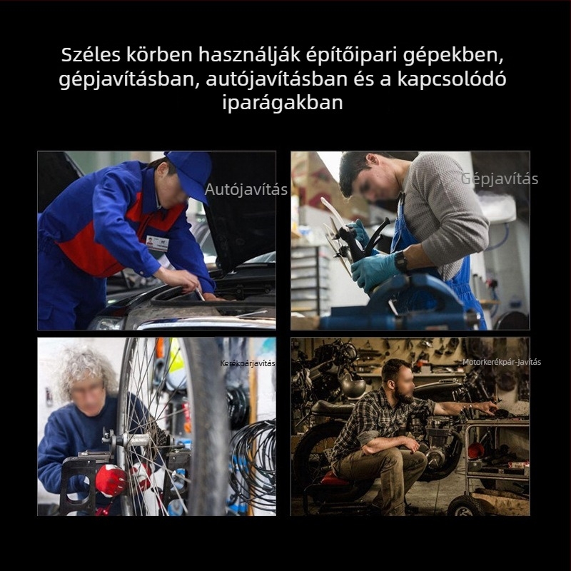 Kromibevonatú, magas széntartalmú acélból készült T-nyelű hatszögkulcsokból álló autójavító szerszámkészlet