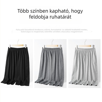 Férfiak 100% pamut rövidnadrág zsebekkel, egyenes szabás, nyári casual otthoni viselet