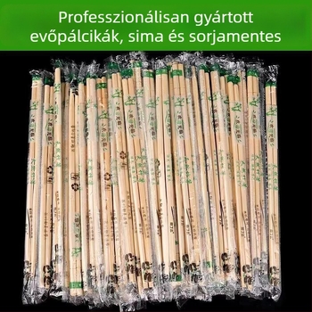 Egyszer használatos bambusz evőpálcikák, egyenként csomagoltak elvitelre, kis kerek végű, higiénikus és kényelmes, Panda dizájn, OPP5.0/5.5
