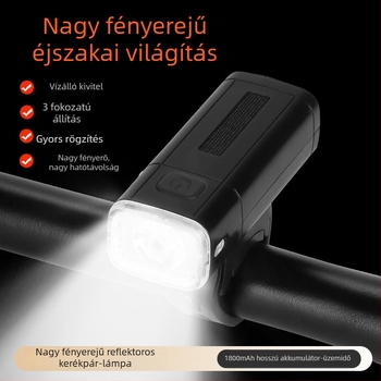 Type-C töltésű kerékpár első lámpa gyerekeknek, 4 üzemmóddal állítható, gyorskioldó, esőálló, hosszú üzemidő