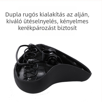 Fekete vintage országúti kerékpárnyereg