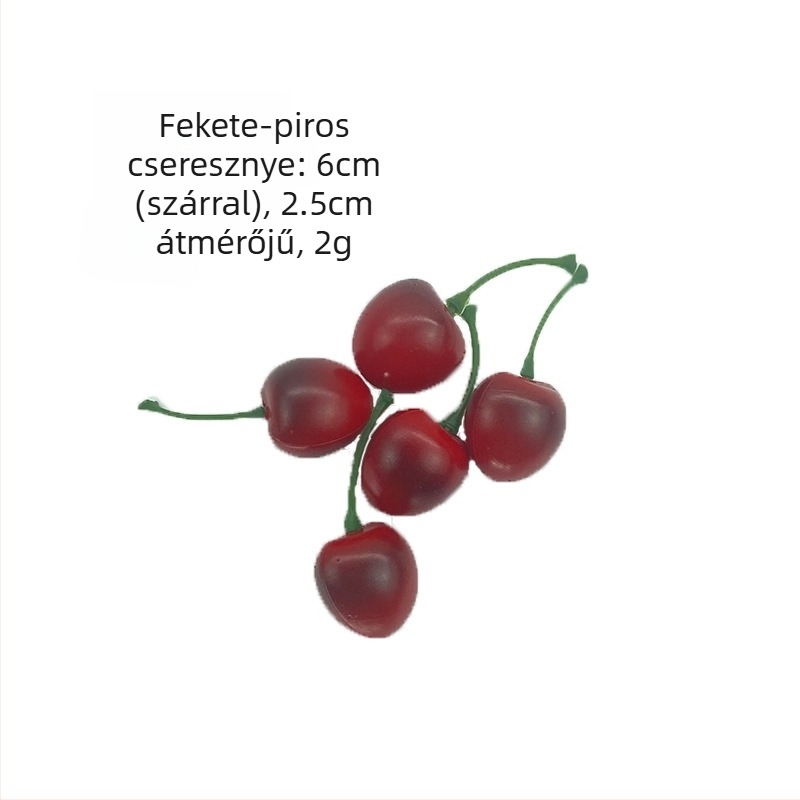 Műanyag cseresznyék – mesterséges gyümölcs dekorációhoz, fotózáshoz és DIY projektekhez