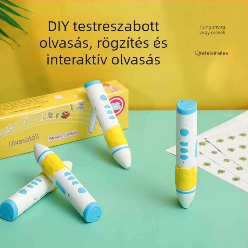 Gyerekeknek szóló olvasó toll — személyre szabható megoldás a korai oktatás képeskönyveihez, univerzális hangrögzítő olvasó toll, OEM elérhető