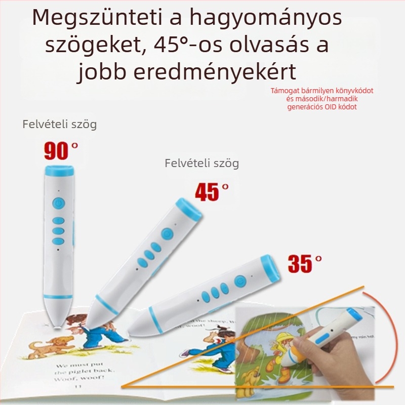 Gyerekeknek szóló olvasó toll — személyre szabható megoldás a korai oktatás képeskönyveihez, univerzális hangrögzítő olvasó toll, OEM elérhető