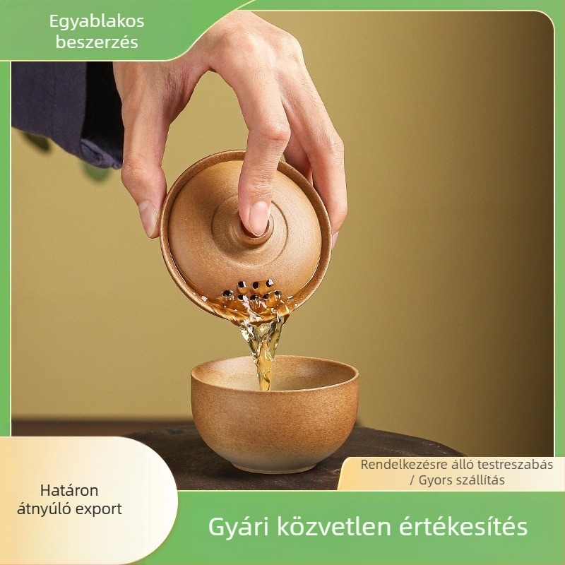 Kuaike utazó teáskészlet csészével és tál