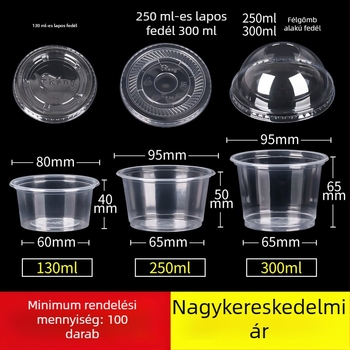 Egyszer használatos műanyag desszert pohár kettős rétegű tejes pudinghoz, zselé és joghurtcsomagoláshoz alkalmas
