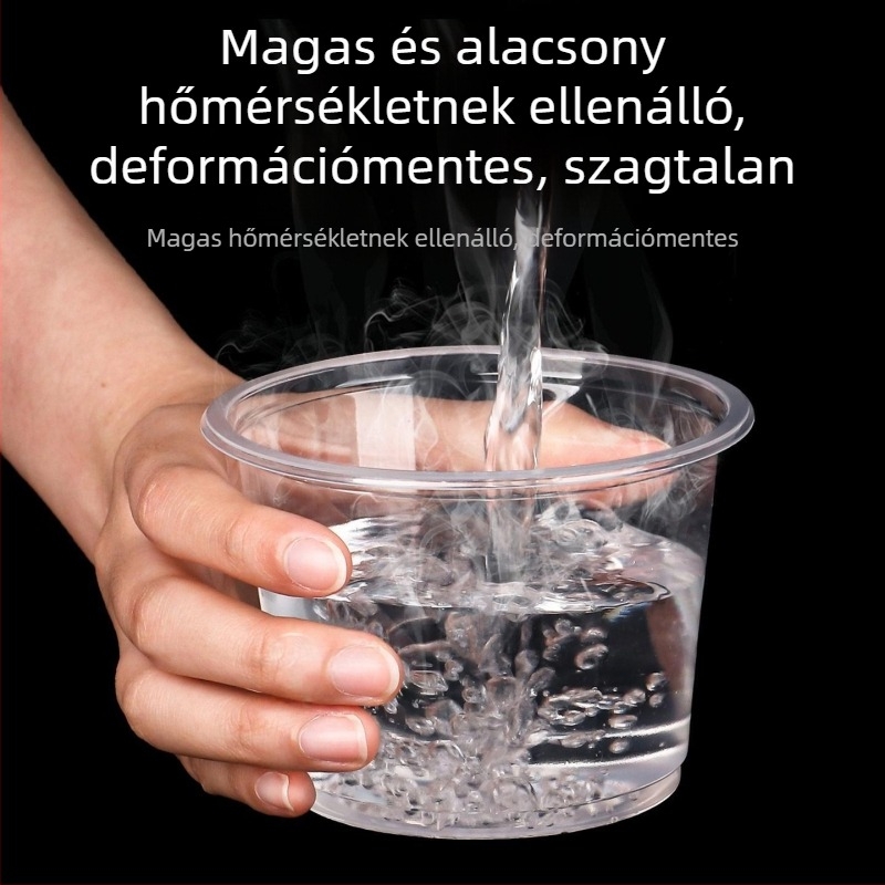 Egyszer használatos műanyag desszert pohár kettős rétegű tejes pudinghoz, zselé és joghurtcsomagoláshoz alkalmas