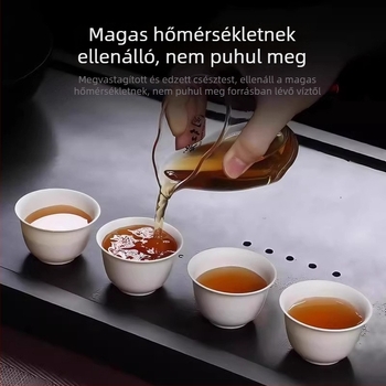 Prémium egyszer használatos Kung Fu teás pohár rizshéj anyagból, fedéllel ellátott kis pohár egy személyre, kompakt kemping tea készlet